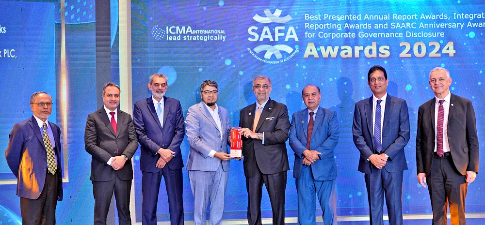 Shahjalal Islami Bank PLC. won Bronze Award from  South Asian Federation of Accountants (SAFA)