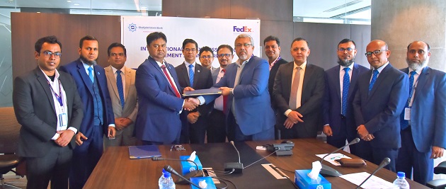 Shahjalal Islami Bank Limited signed  an agreement with FedEx (Bangladesh Express Company Limited)
