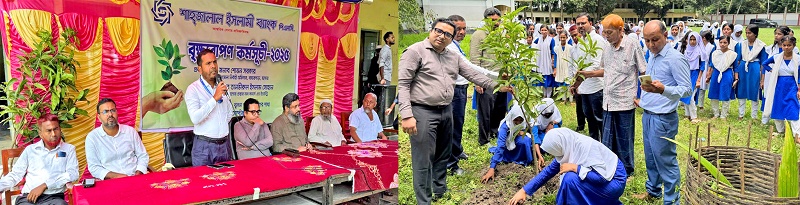 Shahjalal Islami Bank PLC organized tree plantation program  at Bagharpara Upazila in Jashore district