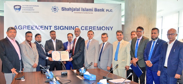 Shahjalal Islami Bank PLC signed a Memorandum of Understanding (MoU) with International Standard University (ISU)