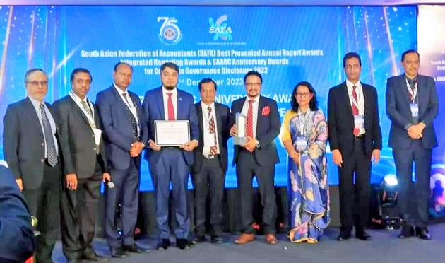 Shahjalal Islami Bank PLC Awarded 3 prestigious Award  from the South Asian Federation of Accountants (SAFA) for best presented Annual Report
