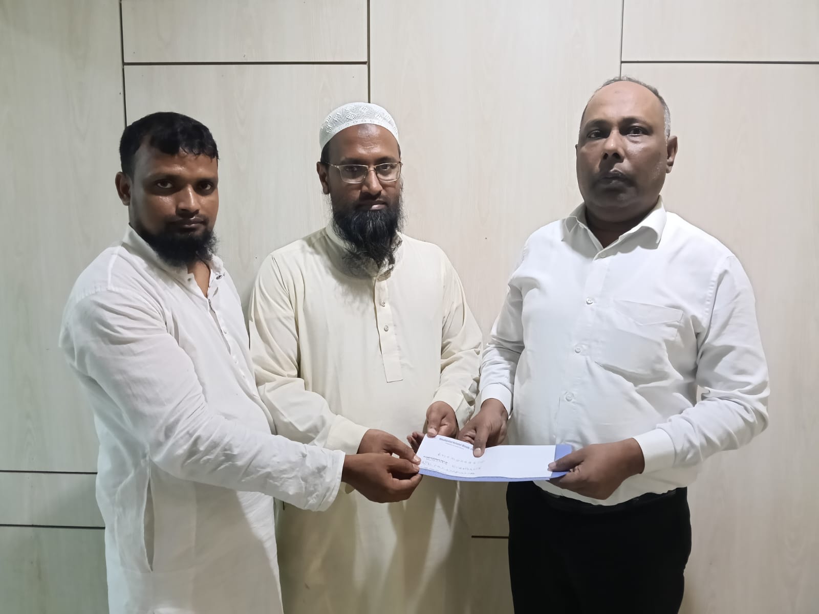 Shahjalal Islami Bank Foundation donated Tk. 11 (eleven) lac for  the development work of Misbahul Ulum Model Madrasah in Narsingdi district